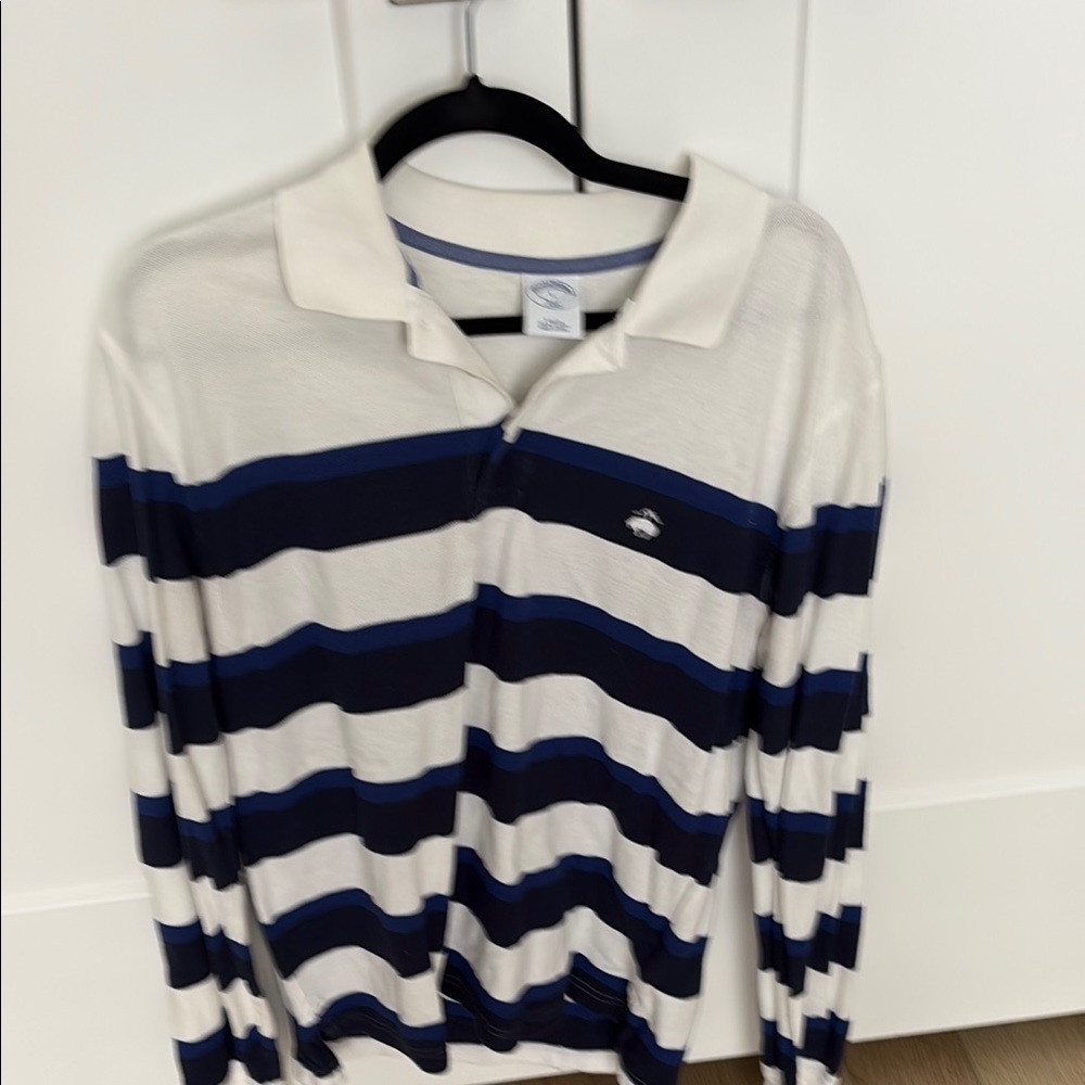 Striped Long Sleeve Polo Shirt
